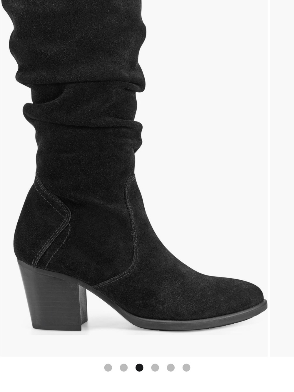 Earth Black Suede Mid-Calf Block Heel Boots - Picture 3 of 6